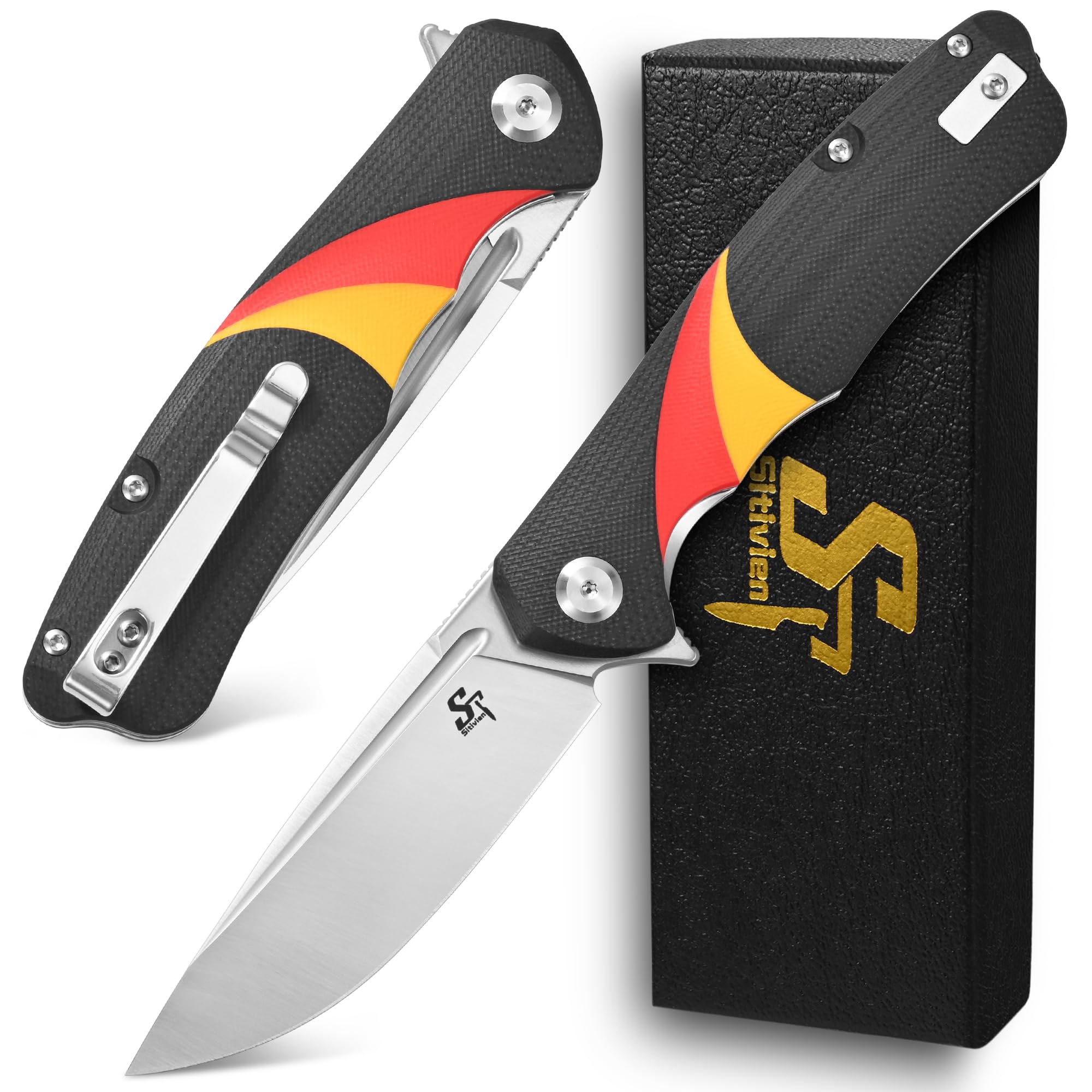Amazon.com : Sitivien ST132 Folding Knife,D2 Steel,G10 Handle EDC